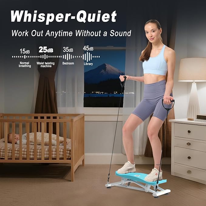 HOTWAVE Ski Balance Board with LCD Display and 300LB Weight Capacity, Rocking Stepper Ski Simulator for Home Workout, Ideal for Balance, Cardio and Core Workout for Adults