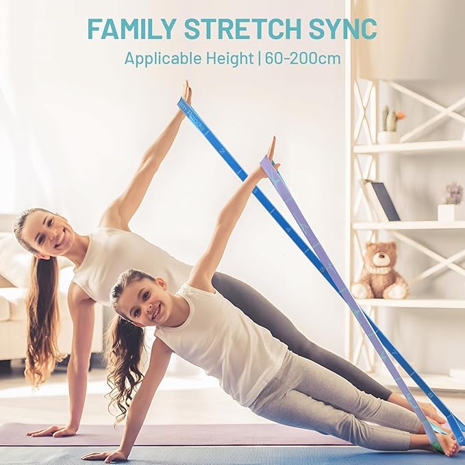 Slim Panda Stretch Strap, Multi-Loop for Physical Therapy,Elastic Yoga Stretching Strap for Dance,Yoga, Pilates & Gymnastics Exercise, Ballet Stretching Band for Flexibility, Leg Stretching
