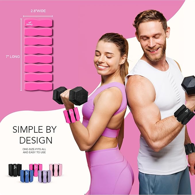 Wrist Ankle Weights for Women Men, Leg Arm Wrist Weights Bangles 1lb*2 1.5lb*2 2lb*2Wearable Weights Pilates Weighted Bracelet for Strength Training Walking Swimming Exercises Yoga Physical Therapy