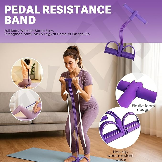 Pilates Essentials Kit for Women-Home Yoga Set,Including Foot Pedal Puller,Pilates Ring,Figure 8 Resistance Band,Pilates Ball,Resistance Band,Yoga Stretching Elastic Band,for Travel&Home Workouts