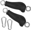2pcs Gym Cable Handles Fitness Equipment Grip Attachment for Pull and Resistance Bands, Ergonomic Double Ring Compact Grip for Strength Training and Home Workout