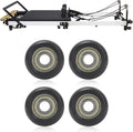4 Replacement Roller Wheels for Aero Pilates Reformer – Easy to Fit, Smooth & Quiet Glide, Black
