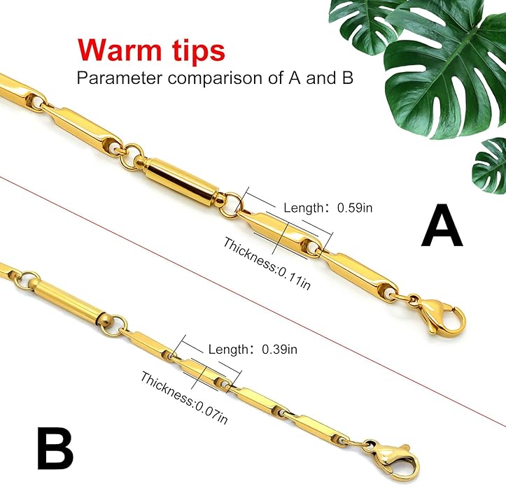 JEROOT Titanium Steel Magnetic Necklace for Women Men Unisex, 6 Ultra Strength Column Magnetic Necklace for Neck Shoulder and Back, Necklace with Jewelry Gift Box