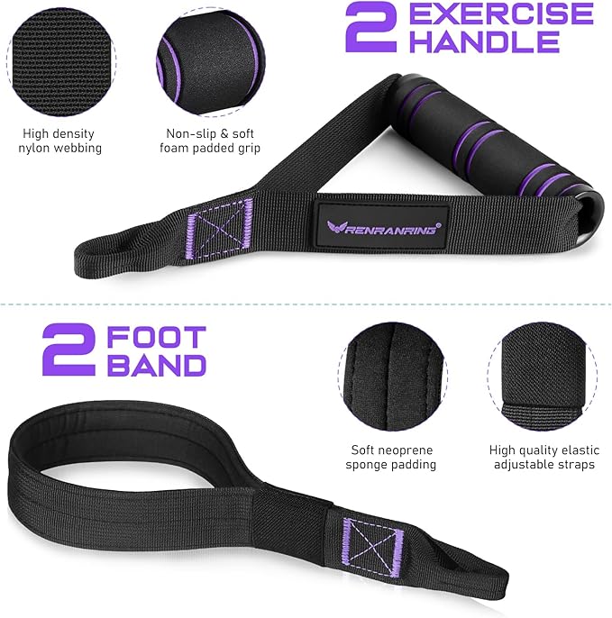 Pilates Bar Kit with Resistance Bands, Multifunctional Pilates Bar for Women & Men with Heavy-Duty Metal Adjustment Buckle, Pilates Home Equipment for Full BodyWorkouts