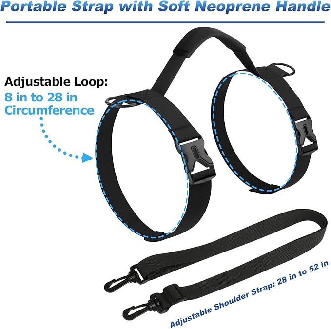 Cosmos Portable Yoga Mat Strap Mat Sling Picnic Blanket Strap with Adjustable Shoulder Strap & Handle for Festivals Picnics Camping Motorcycle Bedroll Pilates