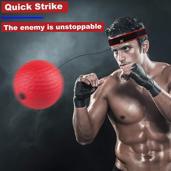 Boxing Reflexs Ball,Boxing Training Ball 4PCS with Headband,3 Different Difficulty Level Boxing Ball,for Reaction, Agility, Punching Speed, Fight Skill and Hand Eye Coordination Training