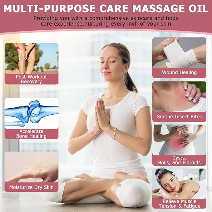 Poke Root Castor Oil Organic – 3.4 fl oz (100ml) Natural Lymphatic Support Massage Oil, Soothing Relief for Cysts, Boils, Breast, Fibroids, Swollen Lymph Nodes & Joint – Deep Tissue Drops