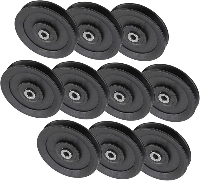 115mm Nylon Fitness Bearing Pulley, Gym Pulley Accessory, High Strength Training Equipment with Iron Core, Durable Home Gym Attachments for Strength Training and Garage Door System