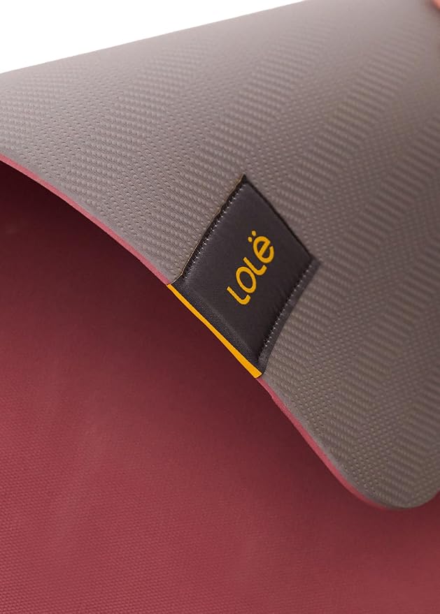 Lolë Pose Yoga Mat with Strap Carrier | Non-Slip Textured 5mm Thick Workout Mat | Ideal for Hot Yoga & Pilates | Lightweight & Sweat Resistant