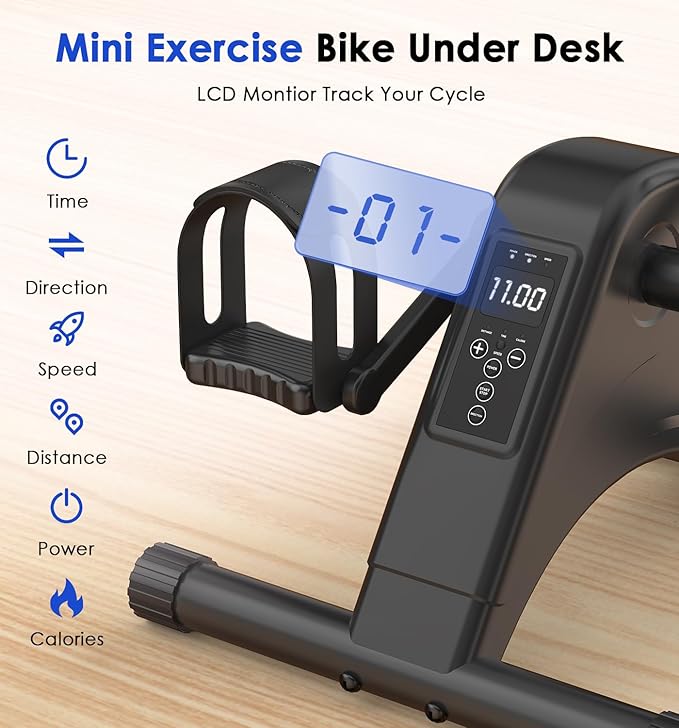 Under Desk Bike, Pedal Exerciser, Mini Exercise Bike, Arm Bike, Bike Pedal Exerciser, Mini Exercise Bike Pedal Exerciser, Floor Bike Pedal Exerciser