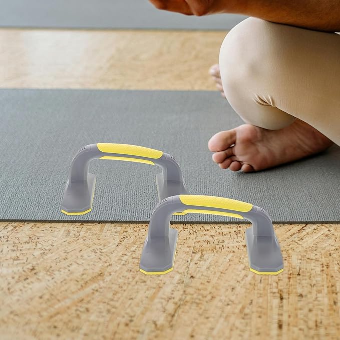 Toyvian Pushup Bars Handles Set for Home Workout, Non-slip Plastic Push up Stands with Ergonomic Grip, Strength Training Equipment for Fitness, Pilates, and Bodybuilding