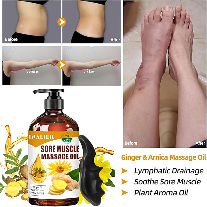 Sore Muscle Massage Oil,Gift for Husband Dad Boyfriend,Relaxing Massage Oil,Arnica Oil,Massages Oil for Massage Therapy,Gifts for Men and Women,Spa Gifts for Him Her