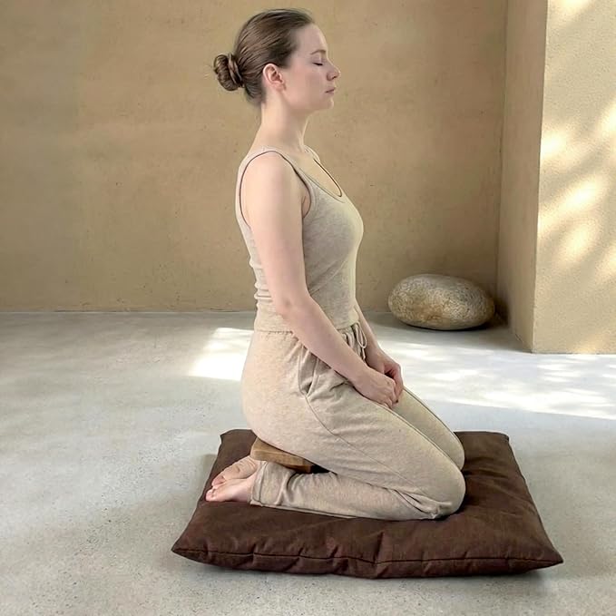 Meditation Bench,No Assembly Required Prana Yoga Meditation Stool,Wooden Kneeling Ergonomic Seiza Seat,Seiza Prayer Bench