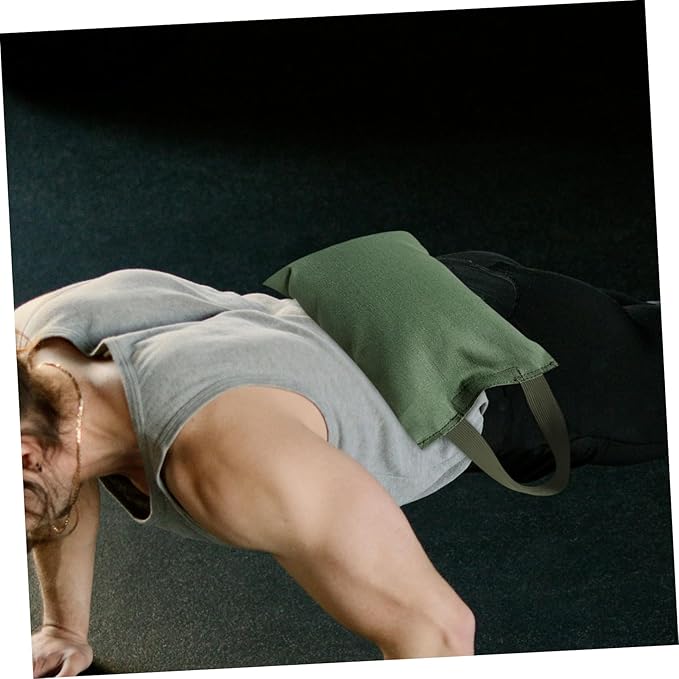 2Kg Adjustable Weighted Sandbag for Yoga and Fitness Canvas Training Bag with Handle for Muscle Strengthening and Balance Exercises Empty Fillable Gym Sandbag for Pilates and Weightlifting