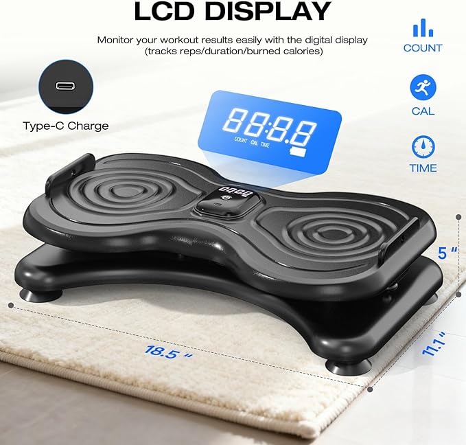 Silent Waist Twist Machine, Anti-Slip Twister Exercise Board with Stable Base, Waist Twisting Disc for Safe Ab Workout and Foot Massage at Home or Gym