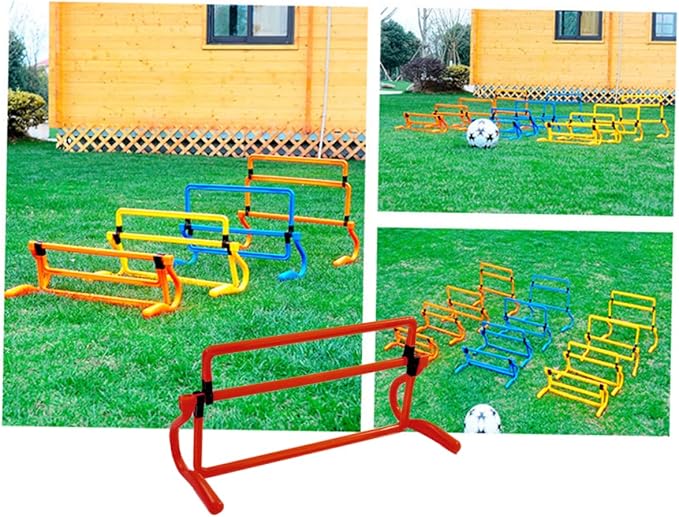 Removable Agility Hurdles for Soccer Training Exercise Equipment Ultra Stable Base for Speed Agility Practice Essential Football Training Obstacles Red