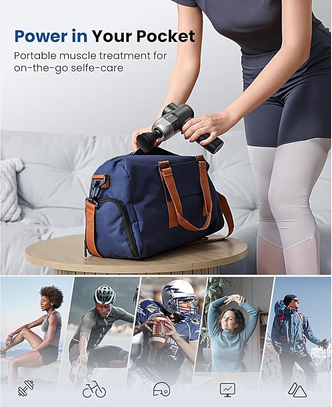BOB AND BRAD C2 Plus Massage Gun with Heat, Deep Tissue Percussion FSA Massager Gun for Athletes & Pain Relief, Electric Handheld Back Neck Shoulder Muscle Massager, HSA Eligible Gift