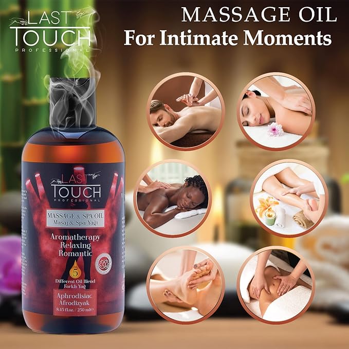 Aphrodisiac Massage Oil - Massage Oils for Date Night - Massage Oil for Massage Therapy - Aromatherapy Oil for Intimate Moments - Aphrodisiac Massage Oils 8.45 Fl Oz.