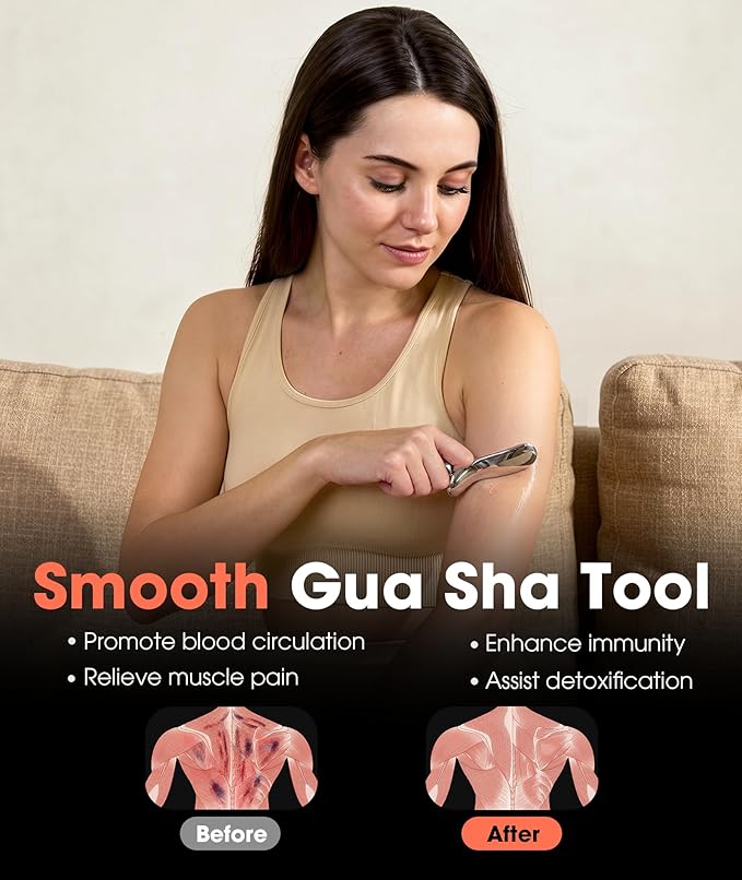Gua Sha Trigger Point Massage Tool, Deep Tissue Massage Tools, Muscle Knots Remover, Scraper Therapy Tools for Full Body Pain Relief & Tension Release, Pocket Design Gifts for Women Men