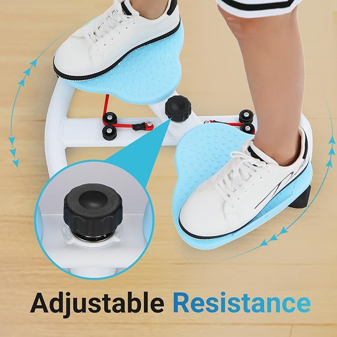 Waist Twister Machine with Resistance Bands-Slim Waist & Core Ab Exercise Board, 300 lbs Weight Capacity, Noiseless Home Gym Equipment for Women Men