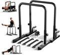 2026 Upgraded Dip Bars 880LBS Heavy Duty Dip Bar Station Height & Width Adjustable Parallel Bars for Full Body Strength Training Dip Stands Calisthenics Equipment for Home Push Up Bar