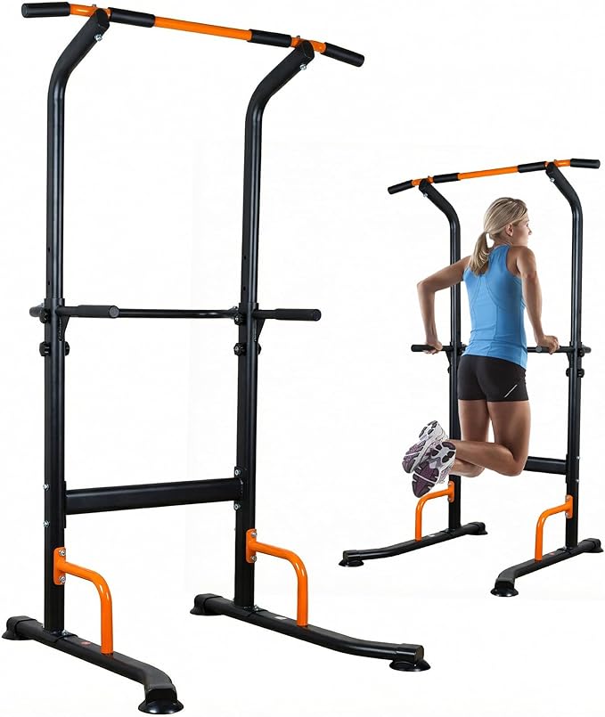 leikefitness Multifunction Power Tower Exercise Equipment,Pull Up Dip Station,Height Adjustable for Home Gym Strength Training Fitness Equipment,Dip Stands,Pull Up Bars,Push Up Bars,VKR