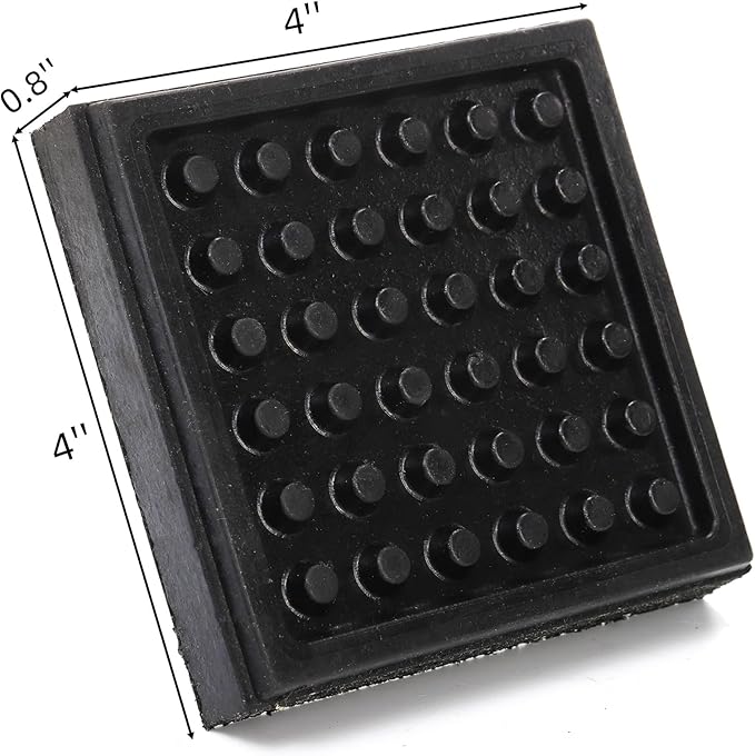 8 Pack Heavy Duty Exercise Equipment Mat, 4 x 4 x 0.8 Inch Non Slip Noise Reduction Mat for Treadmill, Treadmill Mat Pad for Rubber Hardwood Floors Carpet Protection Home Gym
