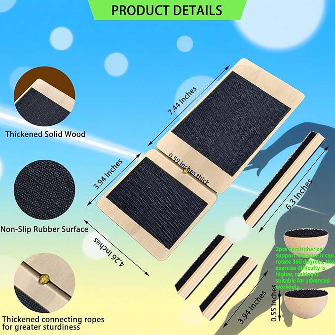 Ankle Foot Strengthener Balance Board Exerciser for Toe Heel Sole Flexibility Stability Balance Training Posture Corrector Physical Therapy Plantar Fasciitis Relief Sprained Ankle