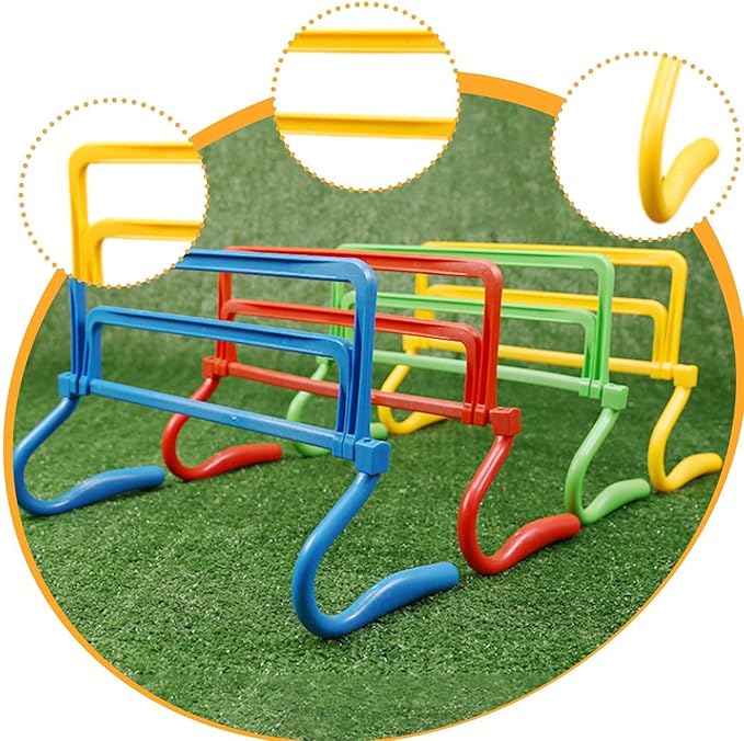 Speed Agility Hurdle Adjustable Height Improves Coordination Speed and Agility Training Equipment for Games Jumping Soccer