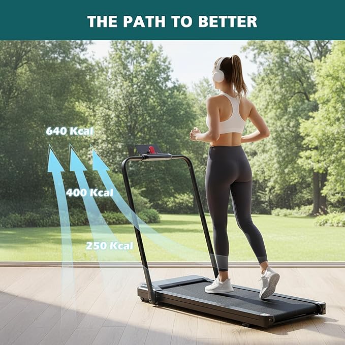 Smug Compact Armless Treadmill, Space Saving Design for Home & Office, Quiet Under Desk Walking Pad, 200 Lbs Capacity 3 in 1 Portable Walking Treadmill