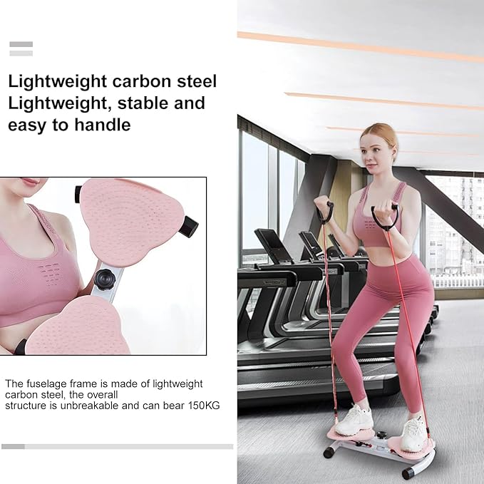 AB Twister Machine Exercise Twist Board Adjustable Resistance Waist Trainer, Carbon Steel Core Frame, 150KG Silent Pro Gym System