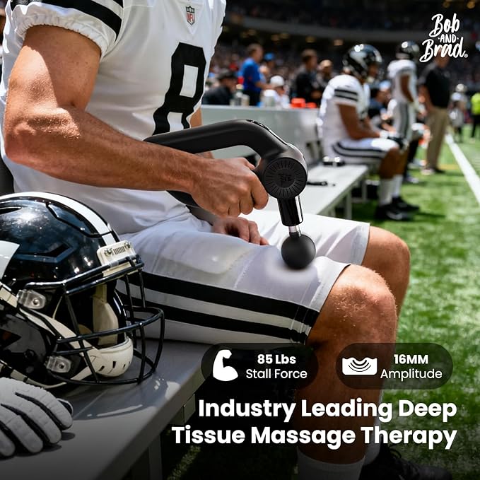 BOB AND BRAD D6 Pro Max+ Massage Gun with Heat and Cold, Powerful Deep Tissue Percussion Massager with 16mm Amplitude, FSA Eligible & HSA Approved Professional Muscle Massager Gun for Athletes