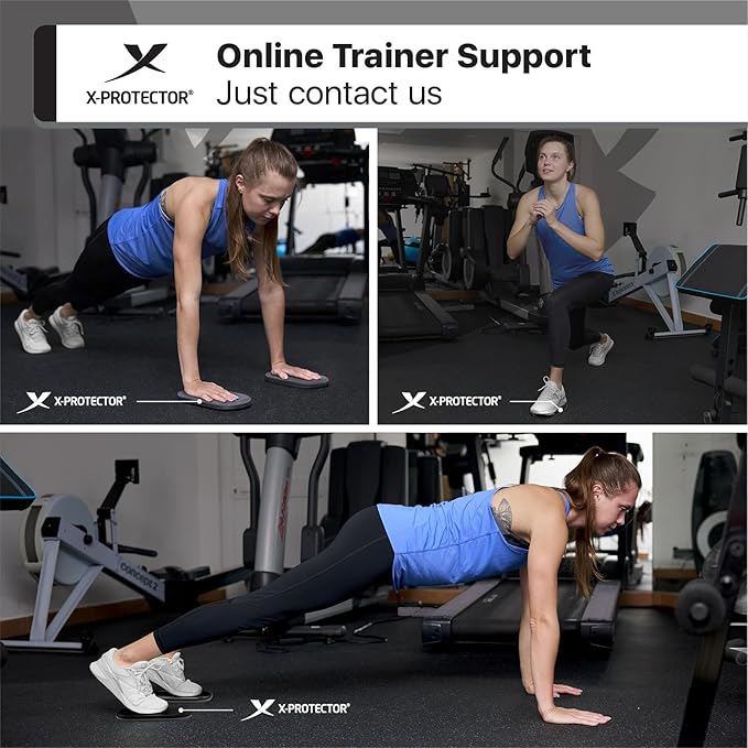 X-Protector Sliders for Working Out - 2 PCS - Double-Sided Exercise Sliders for Hard & Carpeted Floors - Gliders for Exercising!