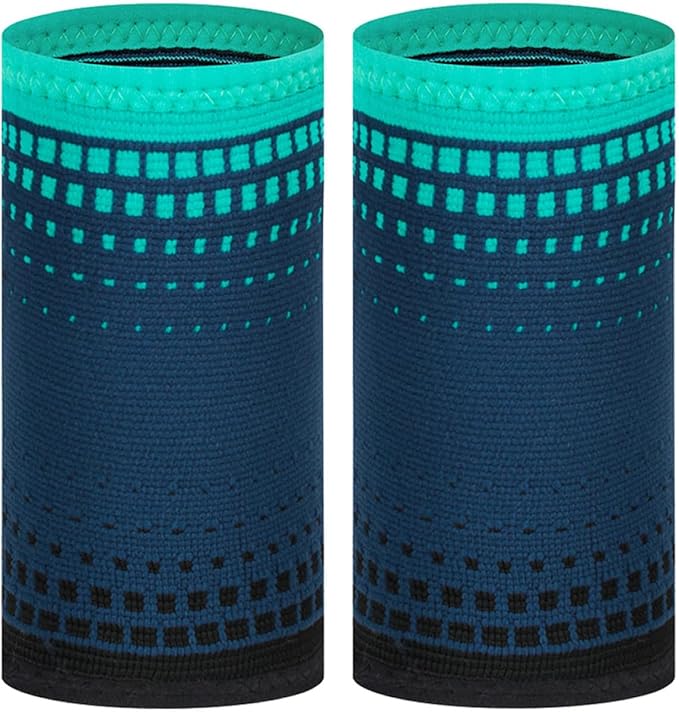 Professional Wrist Brace and Protective Wrist Sleeve, 2pcs Navy Blue Knitted Compression Supports for Weightlifting and Fitness, Breathable Sports Joint Wraps for Men and Women