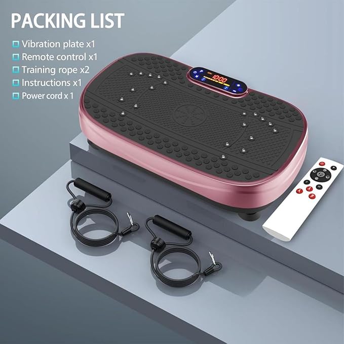 Vibration Plate Exercise Machine,Vibrating Plate for Lymphatic Drainage,Shake Plate for Weight Loss,Full Body Vibration Platform Machines for Women Men Exercise