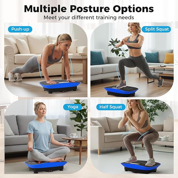 GYMAX Vibration Plate Exercise Machine, Vibration Plate with 10-Level Intensity, LED Display & Remote Control, Body Vibrating Plates Stand Shaking Platform Fat Burning Machine