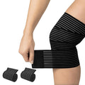 Knee Wraps – 2 PCS 150×7.5cm Elastic Knee Wrap for Women, Thigh Compression Sleeve for Workouts, Adjustable Compression Bandages for Legs, Support for Squats and Training