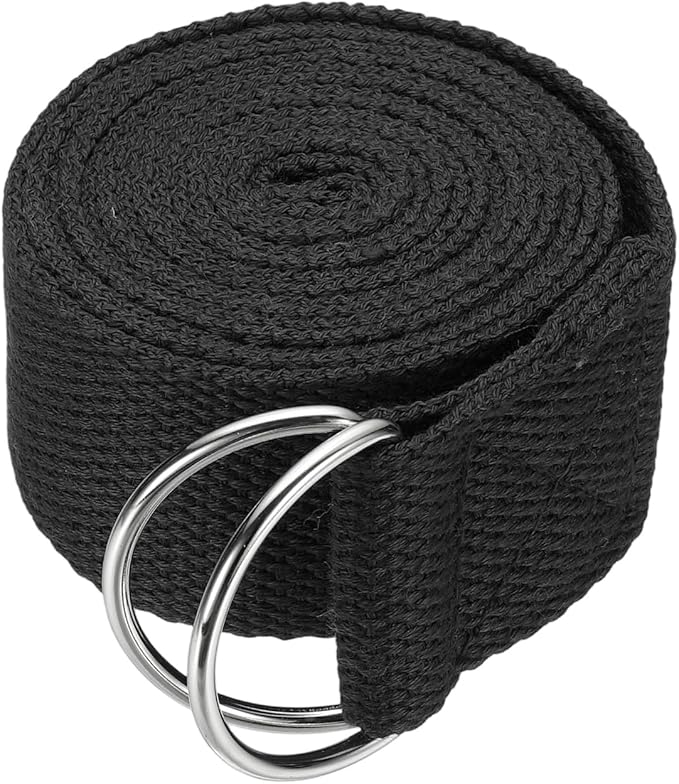 Yoga Strap for Stretching, Athletic Stretch Band with Adjustable Metal D Ring Buckle Yoga Bands