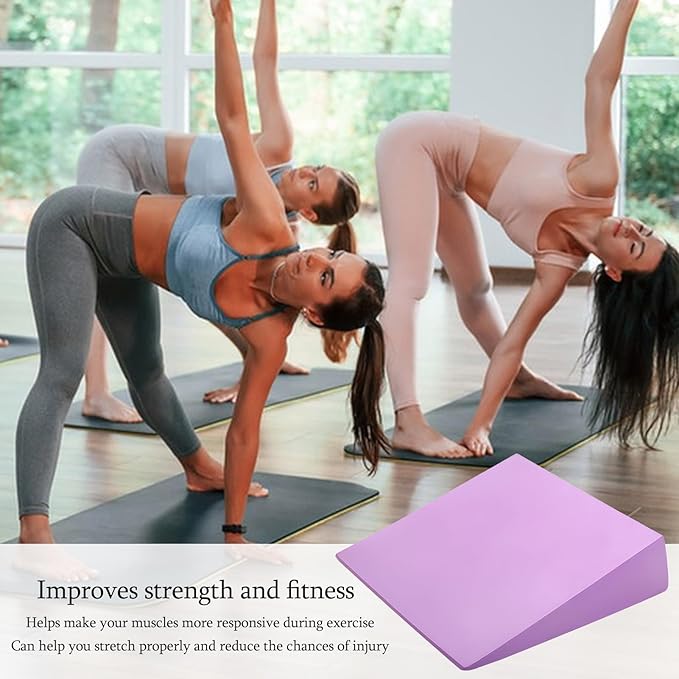 Foot Wedge Blocks - 12.8x11.8x3.5in Incline Slant Board, Stretch Foam Balance Pads, Home Physical therapyTraining | Calf Stretcher Equipment for Exercise, Gym, Fitness, Mobility, Recovery, Strength