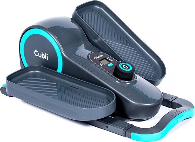 Cubii GO Under Desk Elliptical Bike, Portable Low Impact Leg Exerciser for Home and Office | Compact Exercise Machine with 10 Resistance Levels, LCD Display & App Tracking