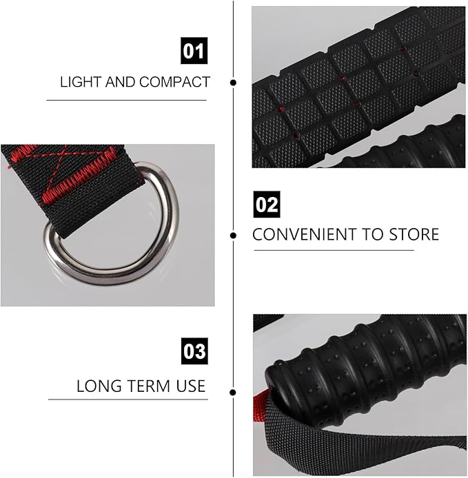 BESPORTBLE Pull Rope Handle Fitness Grip Non-Slip Exercise Handle Grip for Arms Strength Training Compatible with Home Resistance Bands Tricep Training Rope Attachment for Workout