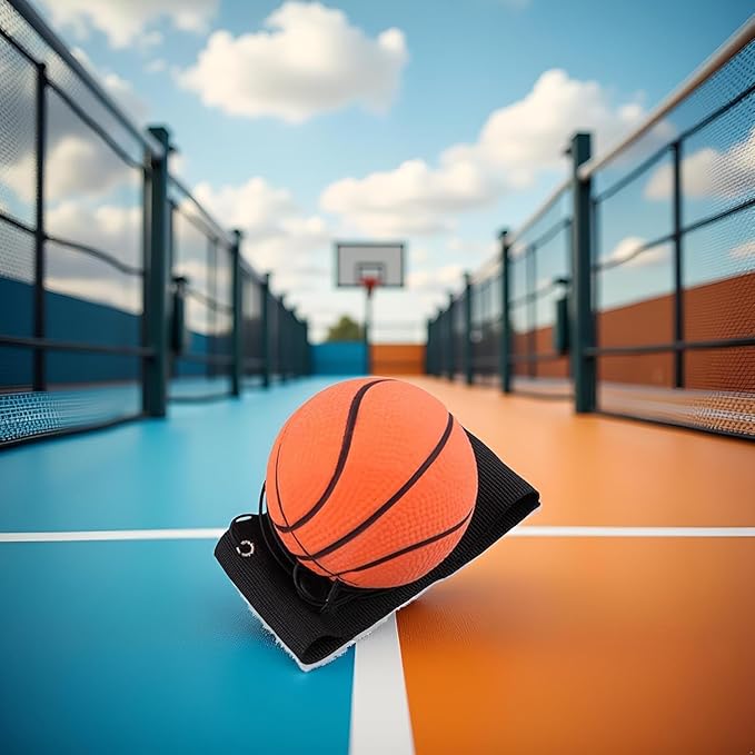 Basketball 2.36 Inch Wrist Return Ball, Sports Balls on a String, Rubber Rebound Bouncy Wristband on Elastic String for Wrist Exercise or Play Speed and Agility Training, Reaction Balls