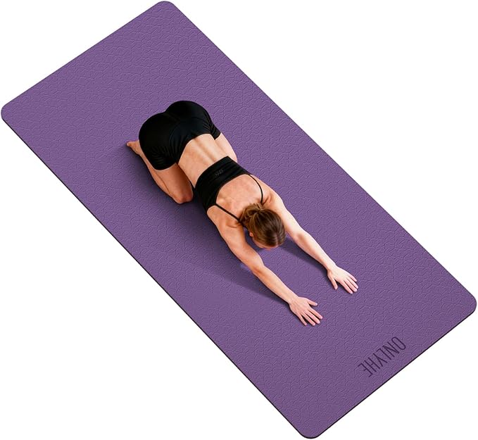 Yoga Mat Thick(10mm) Exercise Mat Non Slip Anti-tear,72"x35" Extra Large Pilates Mats for Home Workouts, Gym & Floor Stretching with Carrier Strap