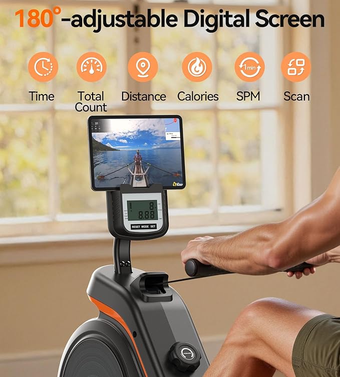 YOSUDA Magnetic/Water Rowing Machine for Home - Rower Machine Use with Bluetooth, App Supported, Rowing Machine for Beginners to Athletes, Comfortable Seat Cushion
