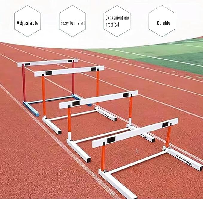 Athletics Hurdles, Height Adjustable Sports Training Hurdle Professional Athlete/Coach Practice Speed Hurdles (65cm)