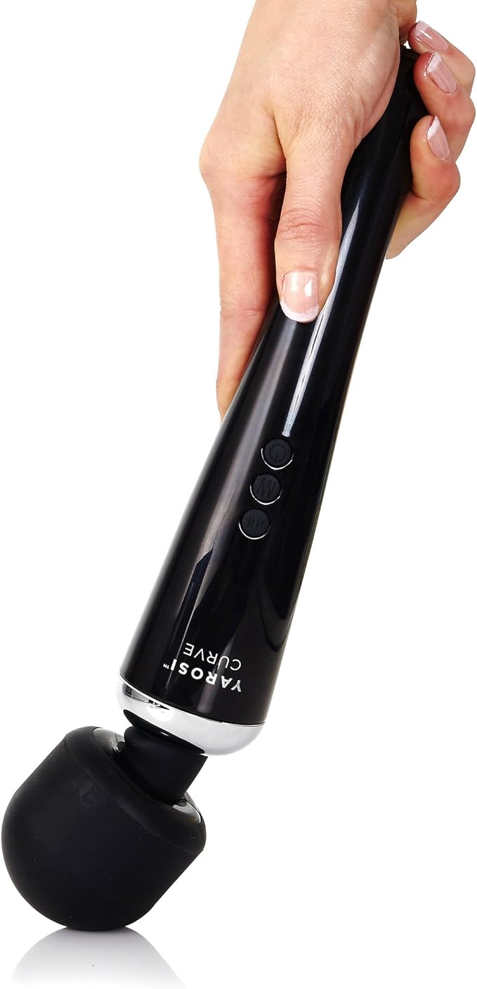 Yarosi Curve Therapeutic Device - 8 Powerful Speeds and 20 Patterns - for Muscle Aches and Sports Recovery - Rechargeable - Travel Friendly - Black