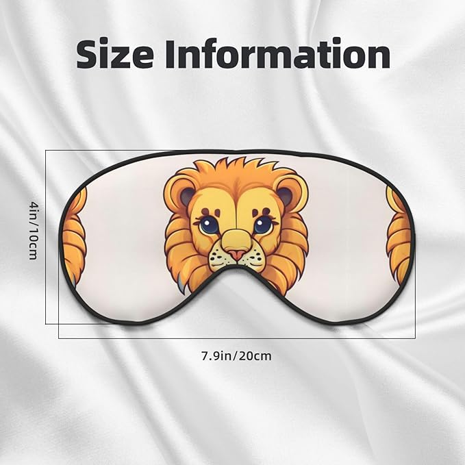 Cartoon Cute Little Lion Head-Mounted Double-Sided Light-Blocking Sleeping Eye mask to Protect Eyes and Relieve Eye Fatigue