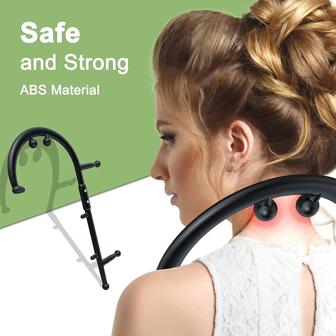 BVN Detachable Trigger Point Massage Cane – Manual Back & Shoulder Hook Massager for Pain Relief, Deep Tissue Self Massage Tool for Muscle Knots in Neck, Back, Legs & Feet
