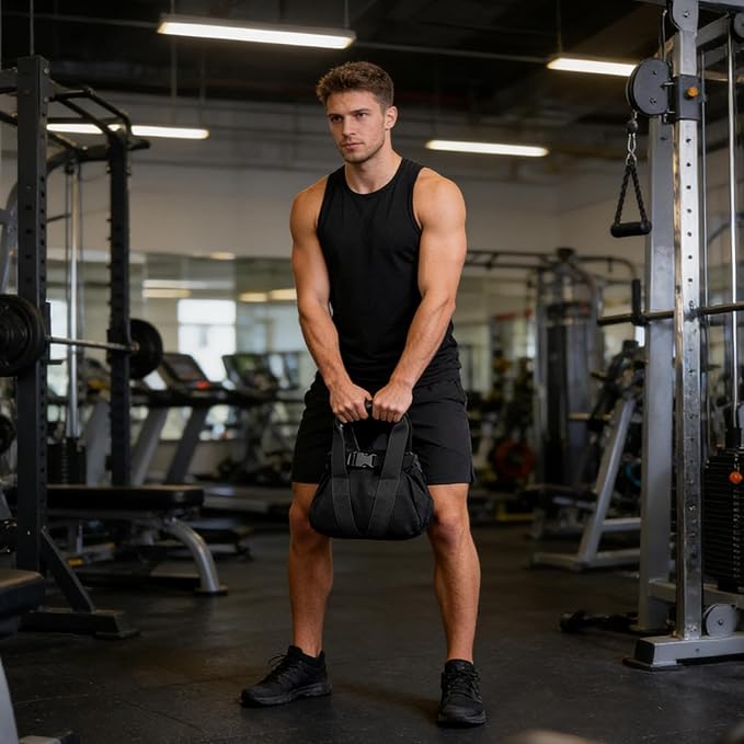 Workout Sandbags - 0-35 Lbs Training Equipment - Adjustable Weight Sandbags for Working out with Handle,for Women Men Home Gym Fitness Training Weightlifting Yoga Sports