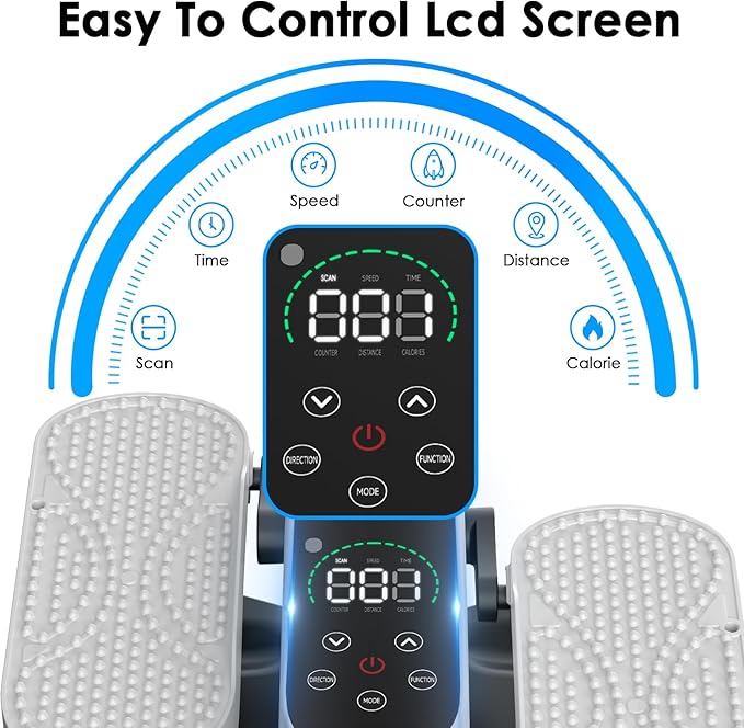 As Seen on TV Under Desk Elliptical Machine, Electric Leg Exerciser with Remote 12 Speeds, Quiet Portable Pedal Exerciser for Seniors at Home Office